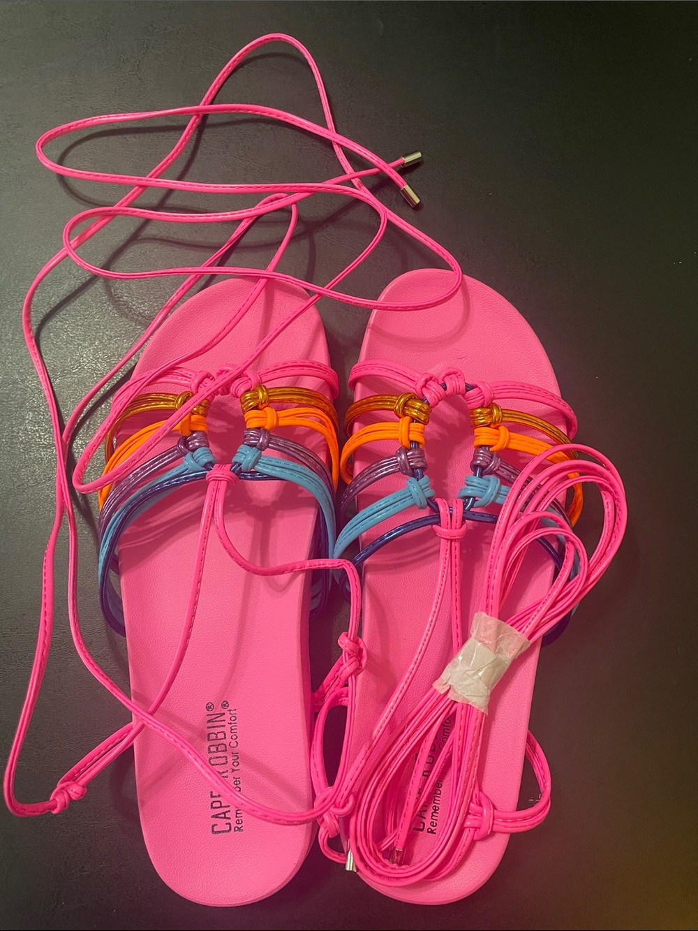 Cape Robbin Hot Pink Morin Strappy Sandals
Sz.10 NWT blue,orange,gold,purple